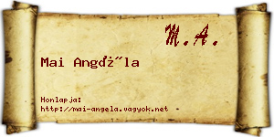 Mai Angéla névjegykártya